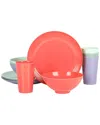 Gibson Home Zelly 12pc Round Melamine Dinnerware Set In Multi