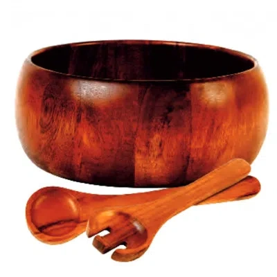 Gibson Laroda 3 Piece Salad Bowl Set In Brown