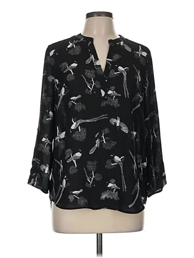 Pre-owned Gibson Latimer 3/4 Sleeve Blouse In Black