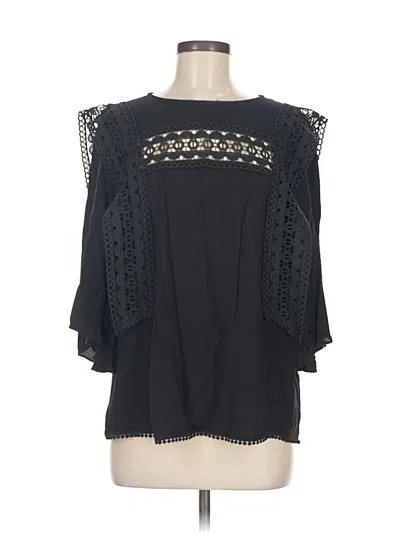 Pre-owned Gibson Latimer 3/4 Sleeve Blouse In Black