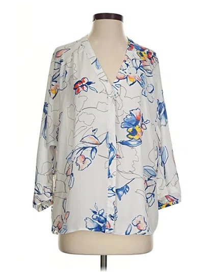 Pre-owned Gibson Latimer 3/4 Sleeve Blouse In Ivory
