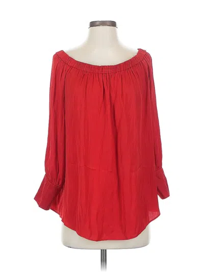 Pre-owned Gibson Latimer 3/4 Sleeve Blouse In Red