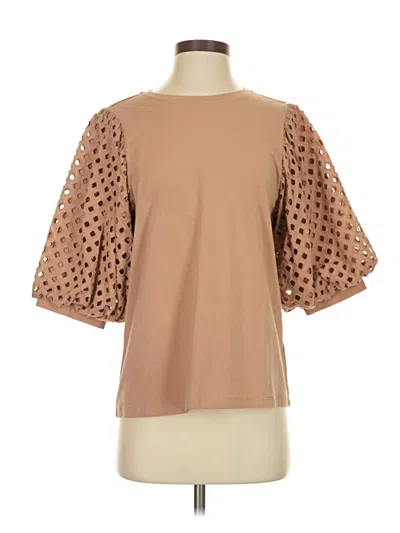 Pre-owned Gibson Latimer 3/4 Sleeve T-shirt In Brown