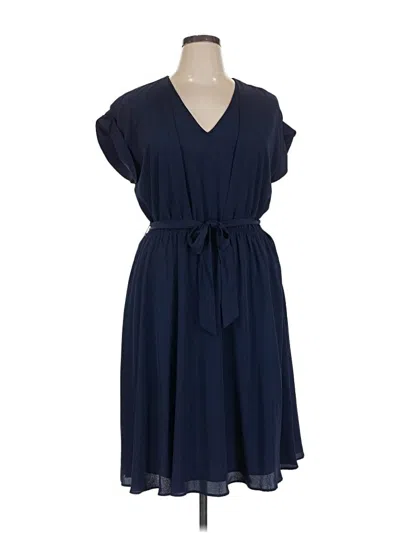 Pre-owned Gibson Latimer Casual Dress In Blue