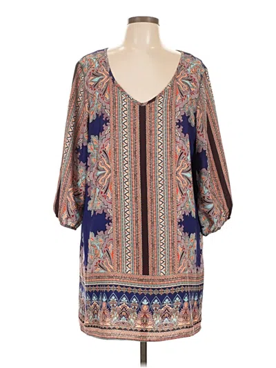 Pre-owned Gibson Latimer Casual Dress In Blue