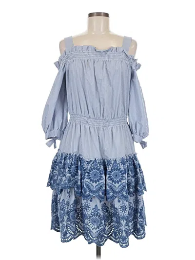 Pre-owned Gibson Latimer Casual Dress In Blue