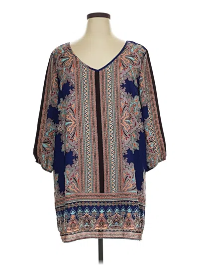 Pre-owned Gibson Latimer Casual Dress In Blue
