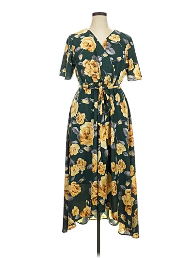 Pre-owned Gibson Latimer Casual Dress In Green