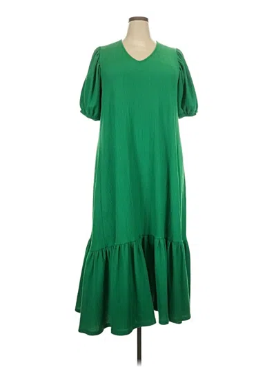 Pre-owned Gibson Latimer Casual Dress In Green