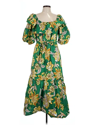 Pre-owned Gibson Latimer Casual Dress In Green