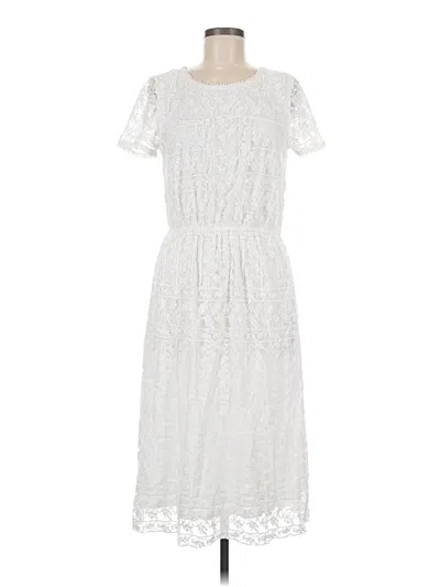 Pre-owned Gibson Latimer Casual Dress In Ivory