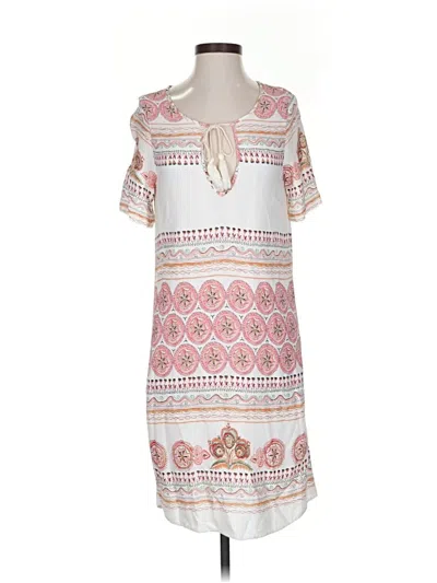 Pre-owned Gibson Latimer Casual Dress In White