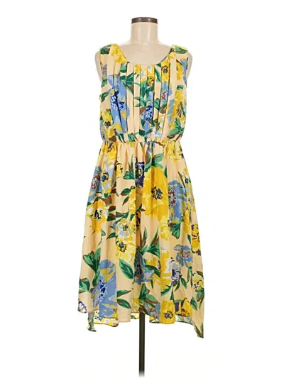 Pre-owned Gibson Latimer Casual Dress In Yellow
