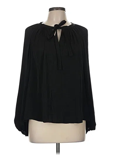 Pre-owned Gibson Latimer Long Sleeve Blouse In Black