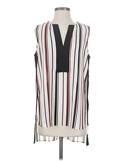 Pre-owned Gibson Latimer Sleeveless Blouse In White