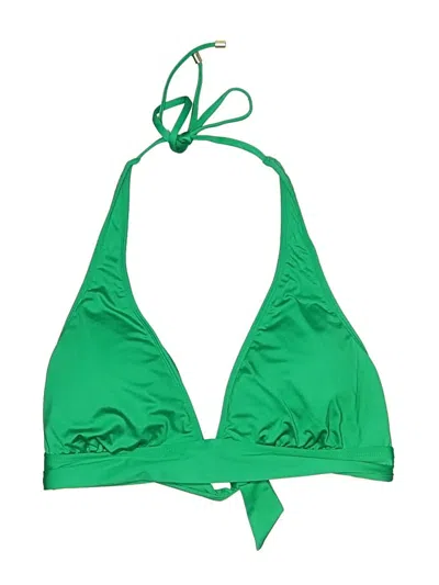 Pre-owned Gibson Latimer Swimsuit Top Green Solid Pattern Swimwear