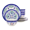 Gibson Laurie Gates Hand Painted Terra Mix 12-pc. Stoneware Dinnerware Set In Multi