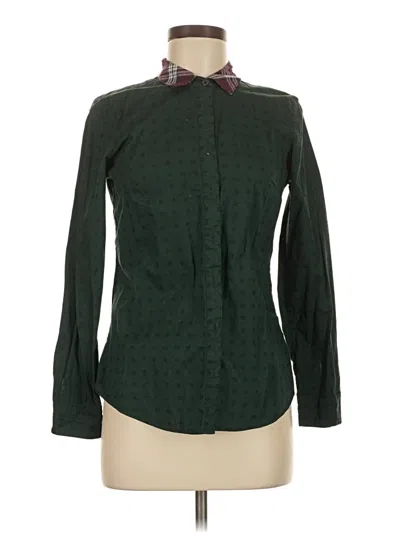 Pre-owned Gibson Long Sleeve Blouse In Green