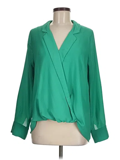 Pre-owned Gibson Long Sleeve Blouse In Green