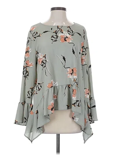 Pre-owned Gibson Long Sleeve Blouse In Green