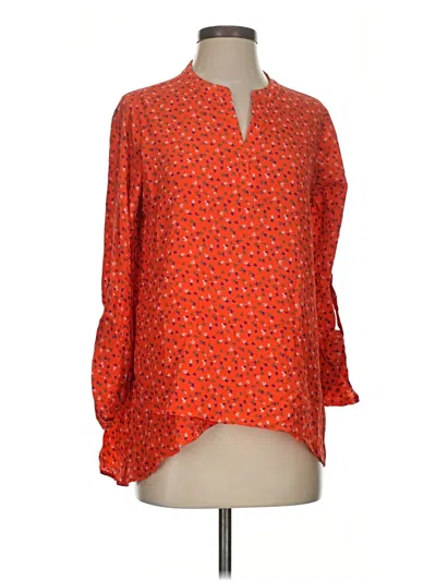 Pre-owned Gibson Long Sleeve Blouse In Orange