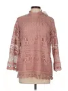 Gibson Long Sleeve Blouse In Pink