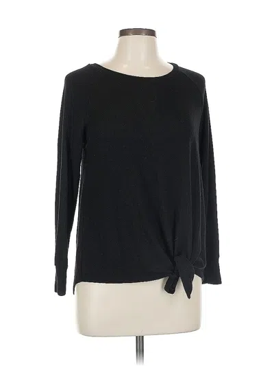 Pre-owned Gibson Long Sleeve Top Black Boatneck Tops