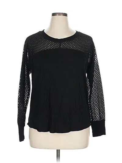 Pre-owned Gibson Long Sleeve Top Black Crew Neck Tops