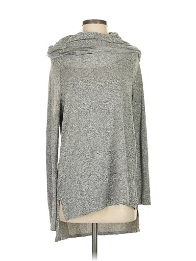 Pre-owned Gibson Long Sleeve Top Gray Cowl Neck Tops