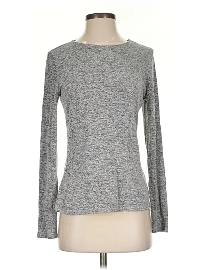 Pre-owned Gibson Long Sleeve Top Gray Crew Neck Tops