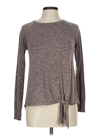 Pre-owned Gibson Long Sleeve Top Pink Crew Neck Tops