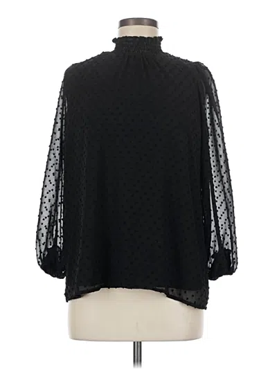 Pre-owned Gibson Look 3/4 Sleeve Blouse In Black