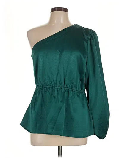 Pre-owned Gibson Look 3/4 Sleeve Blouse In Green