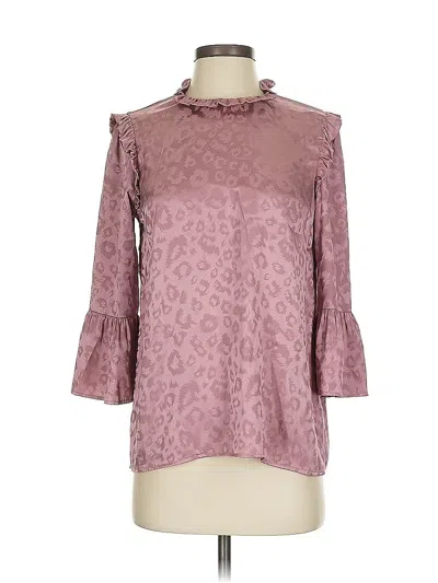 Pre-owned Gibson Look 3/4 Sleeve Blouse In Pink