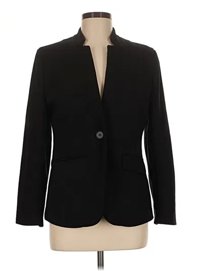 Pre-owned Gibson Look 3/4 Sleeve Top Black Open Neckline Tops