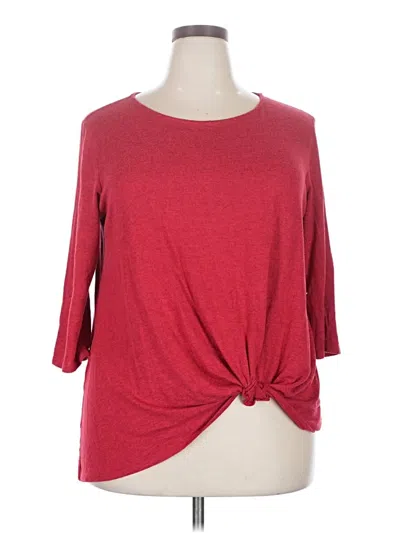 Pre-owned Gibson Look 3/4 Sleeve T-shirt In Red