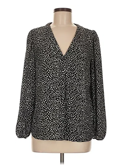 Pre-owned Gibson Look Long Sleeve Blouse In Black