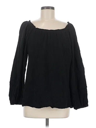 Pre-owned Gibson Look Long Sleeve Blouse In Black