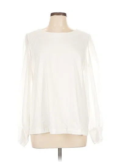 Gibson Look Long Sleeve Blouse In White