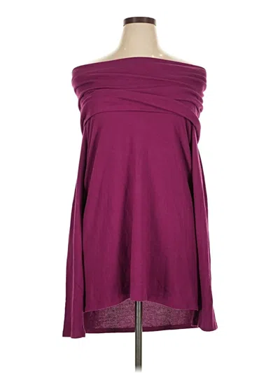 Pre-owned Gibson Look Poncho In Burgundy