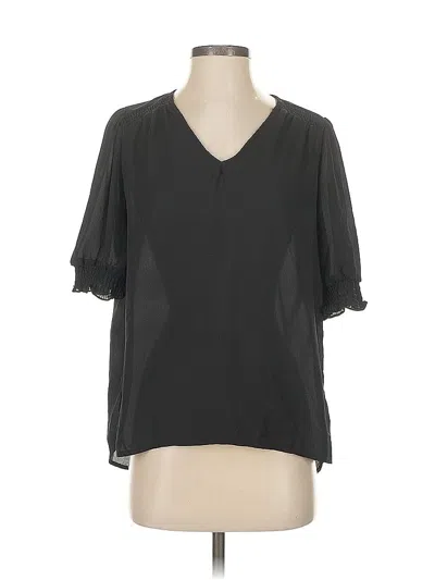 Pre-owned Gibson Look Short Sleeve Blouse In Black