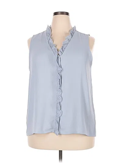 Pre-owned Gibson Look Sleeveless Blouse In Blue