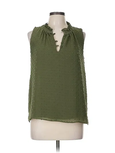 Pre-owned Gibson Look Sleeveless Blouse In Green