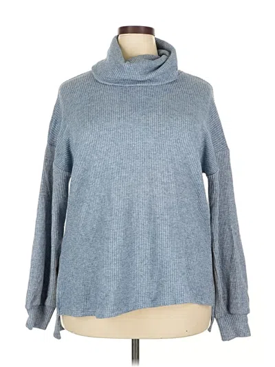 Pre-owned Gibson Look Turtleneck Sweater In Blue