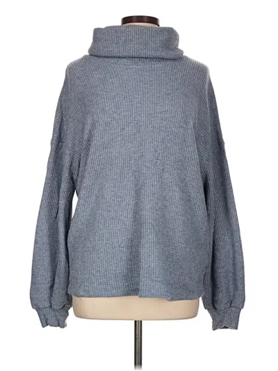 Pre-owned Gibson Look Turtleneck Sweater In Blue