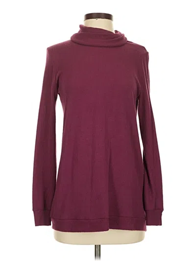Pre-owned Gibson Look Turtleneck Sweater In Burgundy
