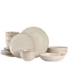 Gibson Matisse 16-piece Dinnerware Set, Service For 4 In Beige