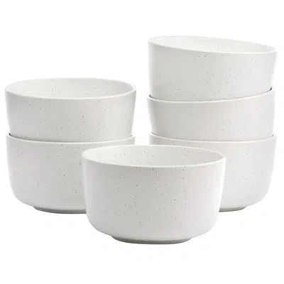 Gibson Mio 6 Piece 5.5 Inch Round Stoneware Bowl Set In Sea Salt