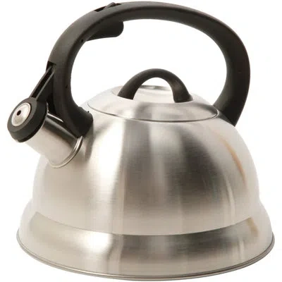 Gibson Mr Coffee 1.75 Qt. Stainless Steel Whistling Stovetop Kettle In Silver