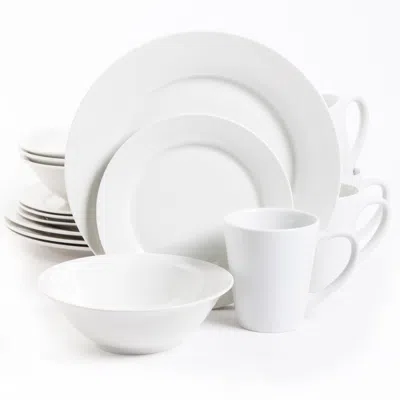 Gibson Noble Court 16 Pc Dinnerware Set - White - Fine Ceramic